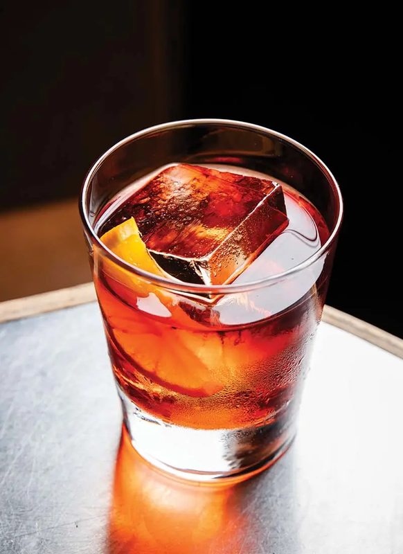 Negroni cocktail in a rocks glass